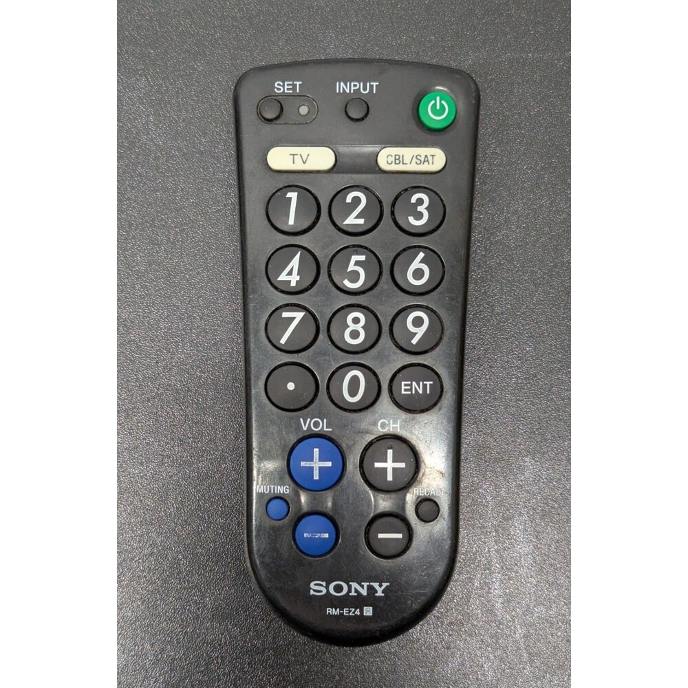 Sony RM-EZ4 Black Big Button Universal TV Remote Control Tested And Works